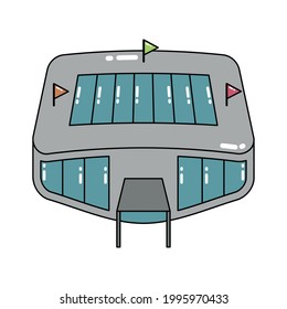 Isolated 3D stadium icon Modern building