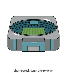 Isolated 3D stadium icon Modern building