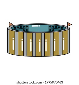 Isolated 3D stadium icon Modern building