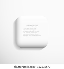 Isolated 3d  surface, for your design. Vector illustration.