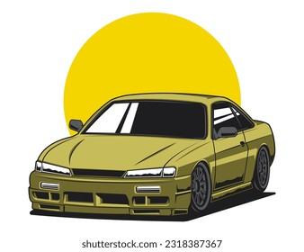 isolated 90s vehicle design for car vector illustration graphic