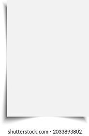 isolated A4 white blank paper for mock up, vector design