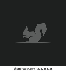 isolated abstract animal squirrel silhouette logo icon template vector illustration design