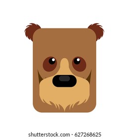 Isolated abstract bear on a white background, Vector illustration