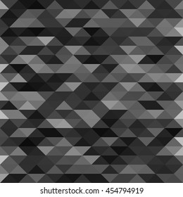 Isolated abstract black lowpoly designed vector background. Polygonal elements backdrop. Translucent overlays wallpaper. Decorative tile illustration.