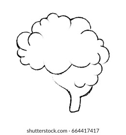 isolated abstract brain icon