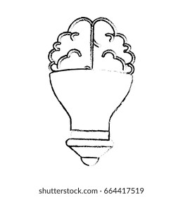 isolated abstract brain icon