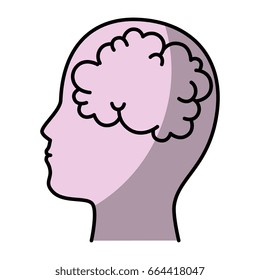 isolated abstract brain icon