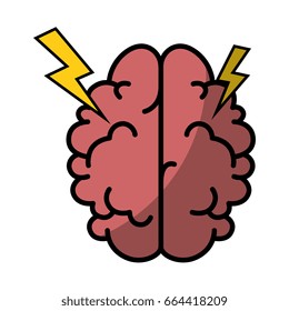isolated abstract brain icon