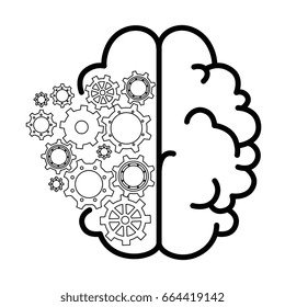 isolated abstract brain icon