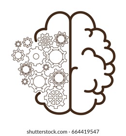 isolated abstract brain icon