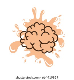 isolated abstract brain icon
