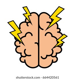 isolated abstract brain icon