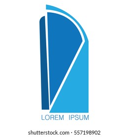 Isolated abstract building logo on a white background, Vector illustration