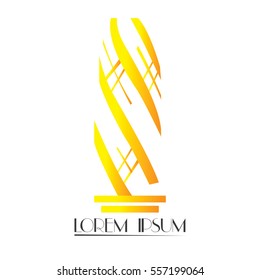 Isolated abstract building logo on a white background, Vector illustration