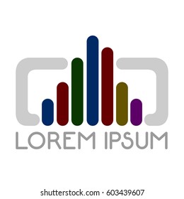 Isolated abstract building logo on a white background, Vector illustration