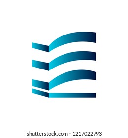 Isolated abstract building logo. Vector illustration design