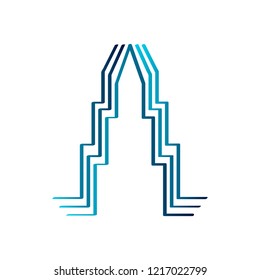 Isolated abstract building logo. Vector illustration design