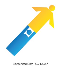 Isolated abstract business logo on a white background, Vector illustration