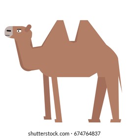 Isolated abstract camel on a white background, Vector illustration