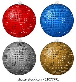 Isolated abstract  Christmas balls on a white background. Vector illustration.