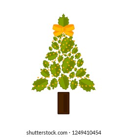 Isolated abstract christmas tree. Vector illustration design