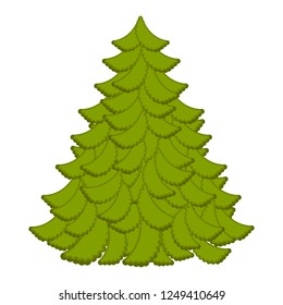 Isolated abstract christmas tree. Vector illustration design