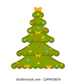 Isolated abstract christmas tree. Vector illustration design