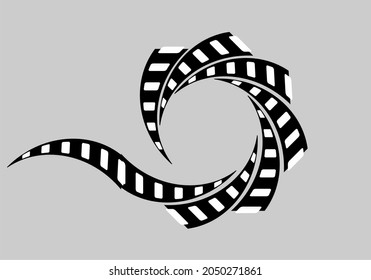 
plantilla de vector de logotipo de cine abstracto aislado sobre fondo blanco