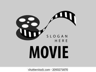 
isolated abstract cinema logo vector template on white background