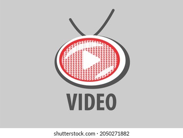 
isolated abstract cinema logo vector template on white background