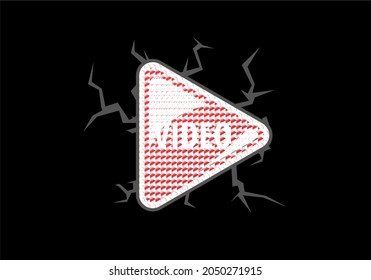 
isolated abstract cinema logo vector template on white background