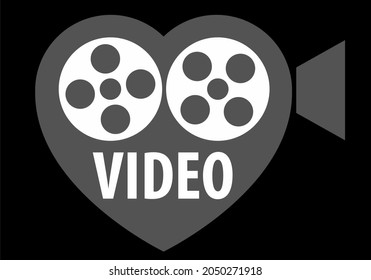 
einzelne abstrakte Logo-Vorlage für das Kino auf weißem Hintergrund