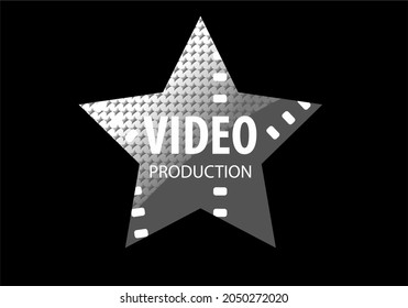 
isolated abstract cinema logo vector template on white background