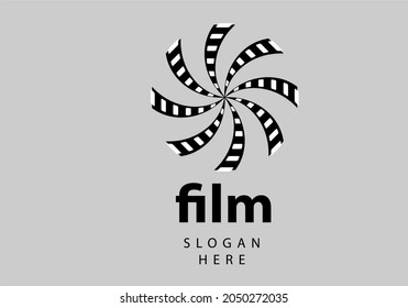 
isolated abstract cinema logo vector template on white background