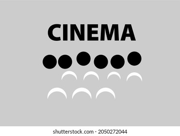 
isolated abstract cinema logo vector template on white background
