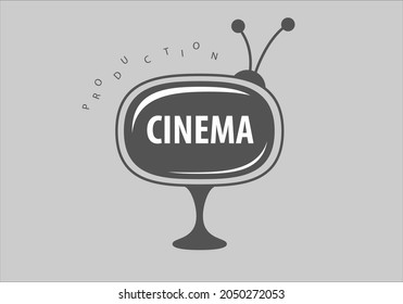 
isolated abstract cinema logo vector template on white background