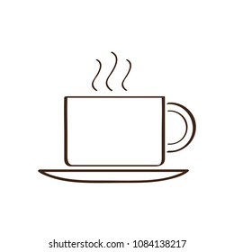 Isolated abstract coffee mug icon