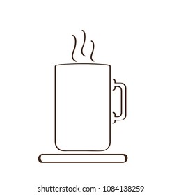 Isolated abstract coffee mug icon