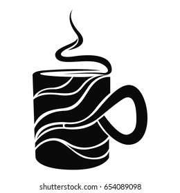 Isolated abstract coffee mug logo, Vector illustration