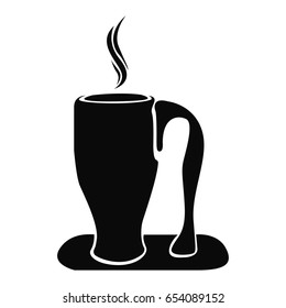 Isolated abstract coffee mug logo, Vector illustration