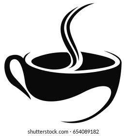 Isolated abstract coffee mug logo, Vector illustration