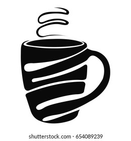 Isolated abstract coffee mug logo, Vector illustration
