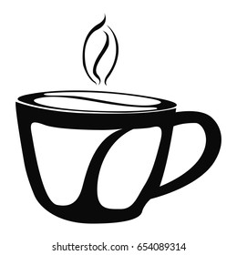 Isolated abstract coffee mug logo, Vector illustration