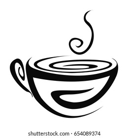 Isolated abstract coffee mug logo, Vector illustration