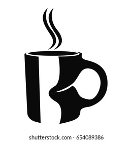Isolated abstract coffee mug logo, Vector illustration