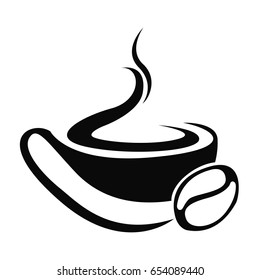 Isolated abstract coffee mug logo, Vector illustration