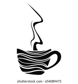 Isolated abstract coffee mug logo, Vector illustration