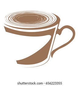 Isolated abstract coffee mug logo, Vector illustration