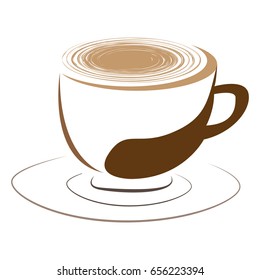 Isolated abstract coffee mug logo, Vector illustration